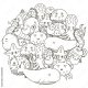 A million cute animals coloring book