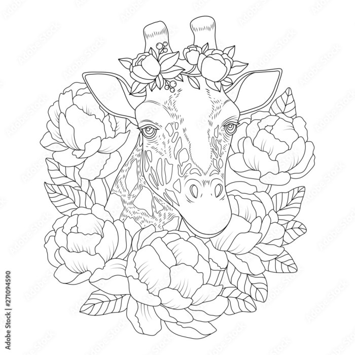 Flower animal coloring pages