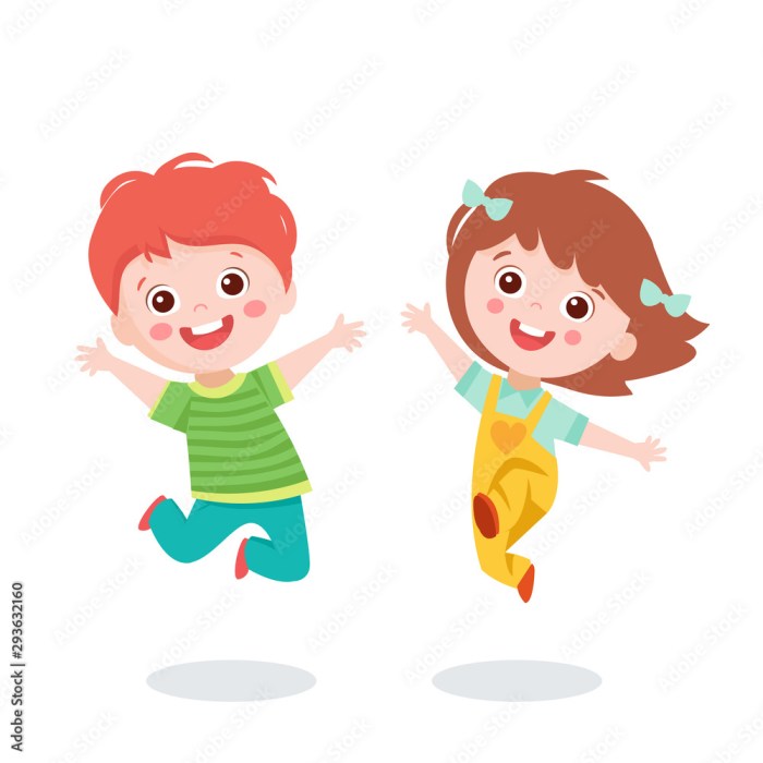 Animation children jumping around pictures coloring pages