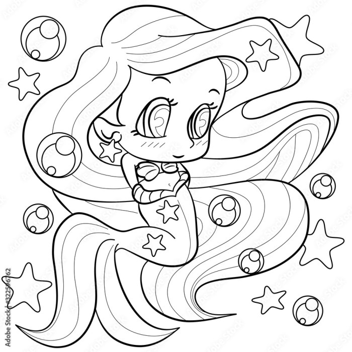 Animated mermaid coloring pages