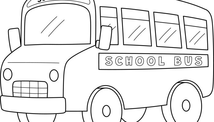 Animated Bus Clipart Coloring Page