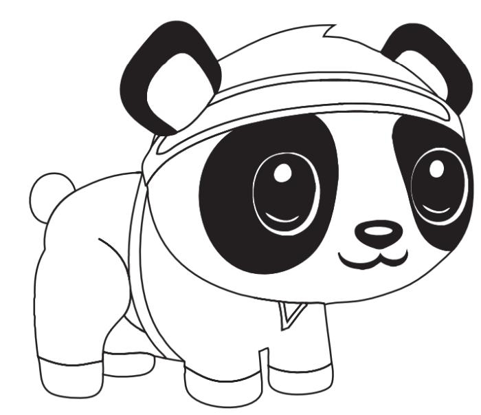 Panda bear coloring book