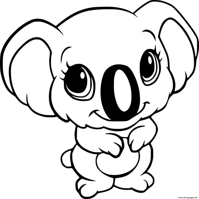 Animated baby koalas coloring pages