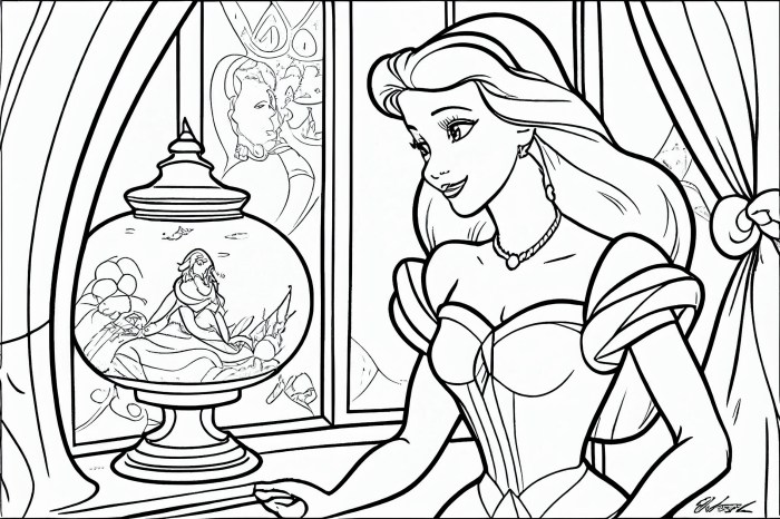 Anime disney coloring page