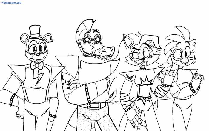 Fnaf coloring book pages