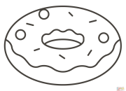 Animated Doughnut Coloring Page