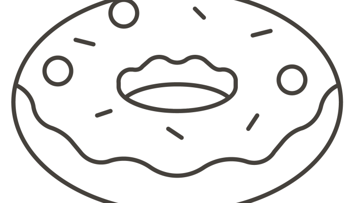 Animated Doughnut Coloring Page