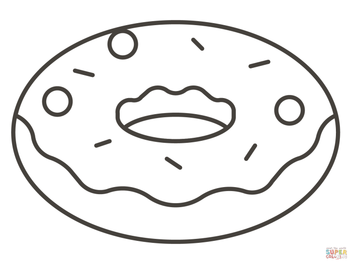 Animated doughnut coloring page