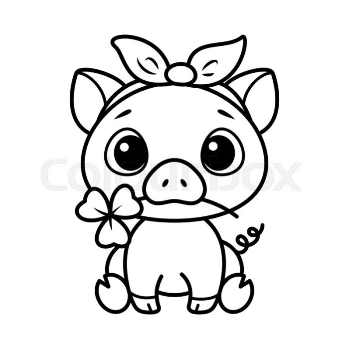 Coloring pages farm animals pigs