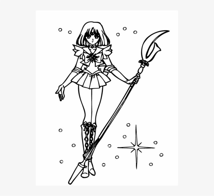 Anime coloring pages sailor saturn