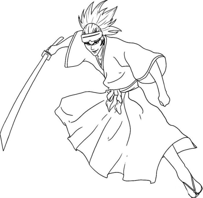 Anime coloring pages bleach