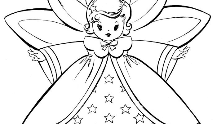 Cute Anime Coloring Page Angel