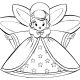 Cute anime coloring page angel