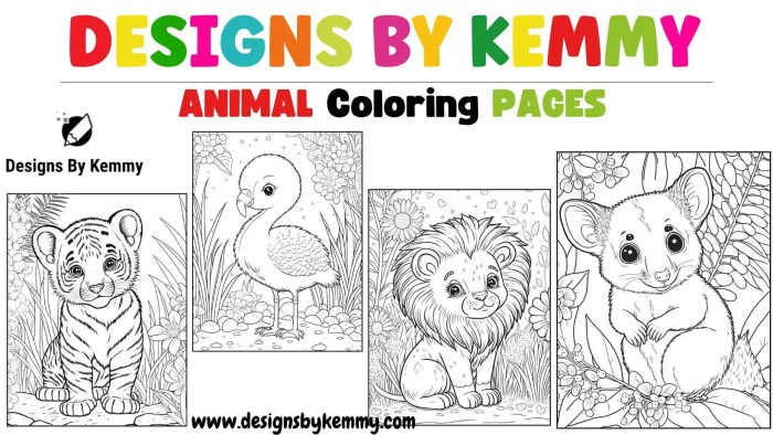 Free printable baby animal coloring pages