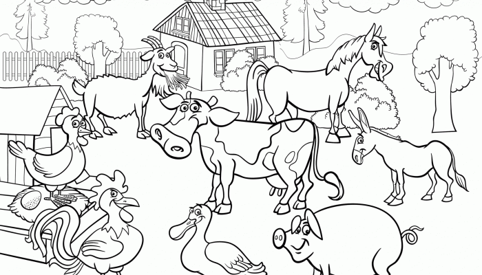 Farm Animals Coloring Pics Fun & Learning