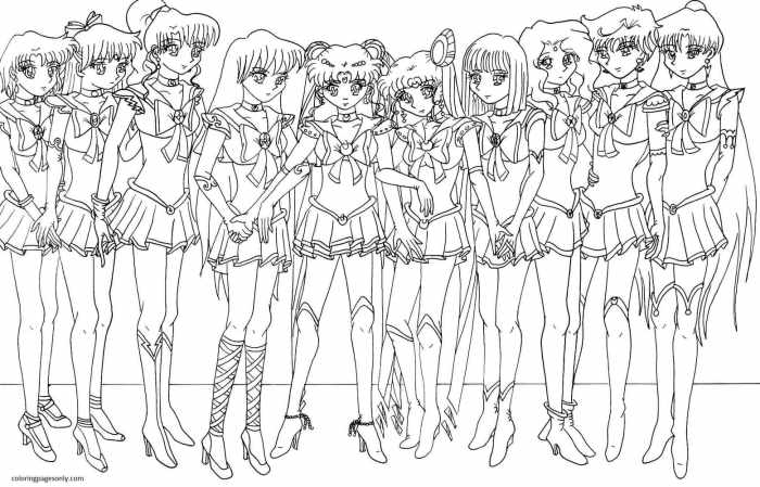 Anime coloring pages sailor saturn