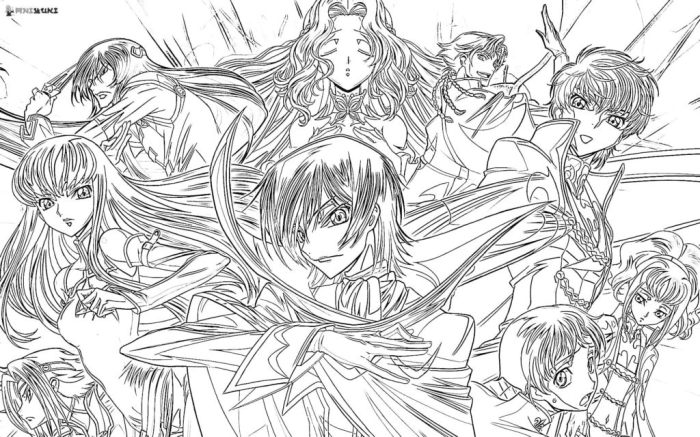 Anime code geass coloring pages