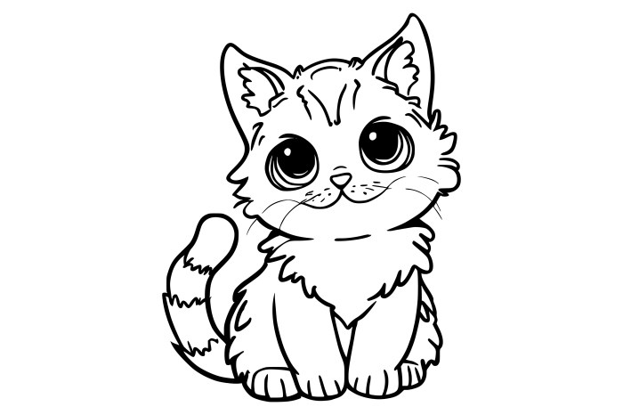 Anime coloring pages cute kittern