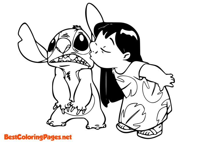 Anime coloring pages lilo and stitch