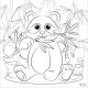 Panda bear coloring book