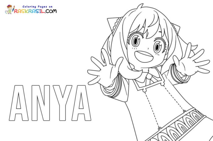 Anime coloring pages anya