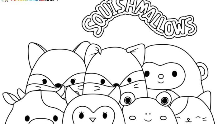 Coloring Book Squishmallows Coloring Page