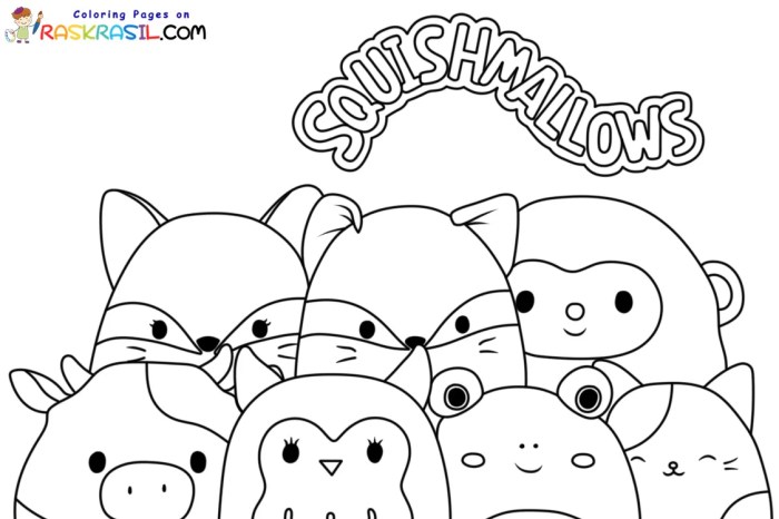 Coloring book squishmallows coloring page