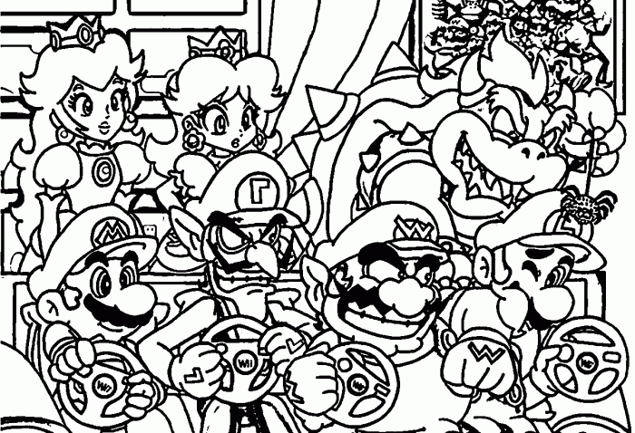 Super mario coloring book