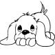 Coloring book sad dog fununy