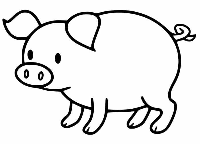 Coloring pages farm animals pigs