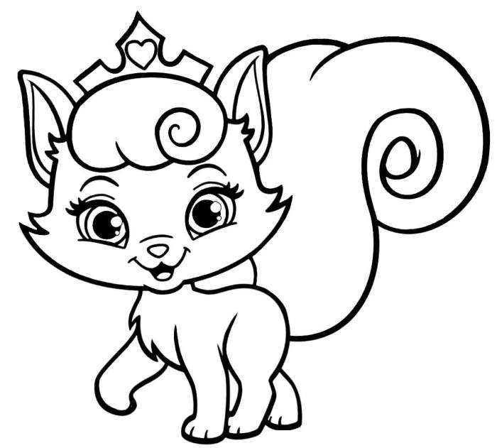 Cute animals coloring pages cat