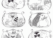 Free coloring pages of baby woodland animals