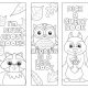 Cute animal coloring bookmarks