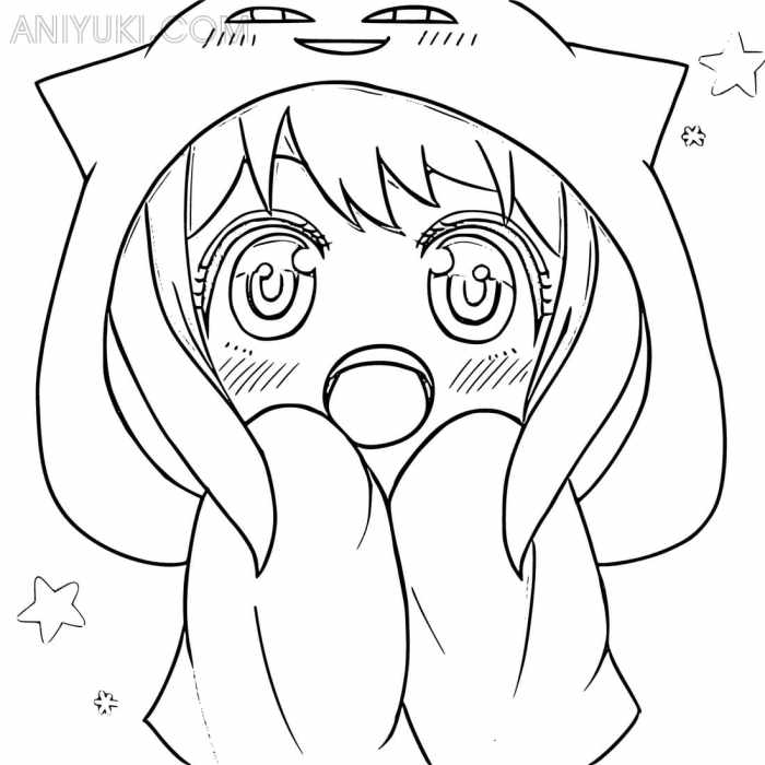 Anime coloring pages anya