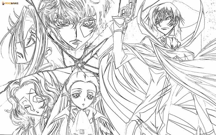 Anime code geass coloring pages