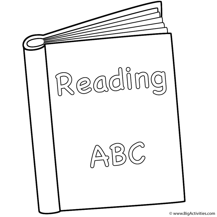 Coloring page of books