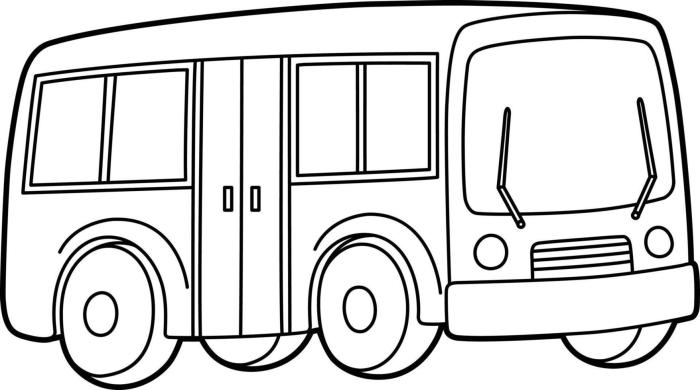 Animated bus clipart coloring page