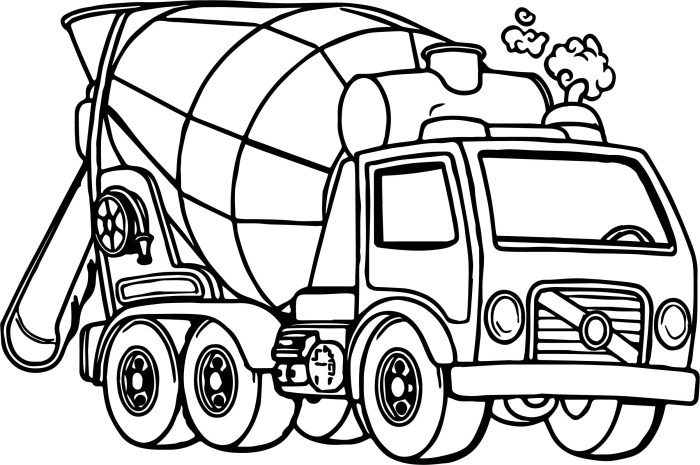 Animated truck coloring pages