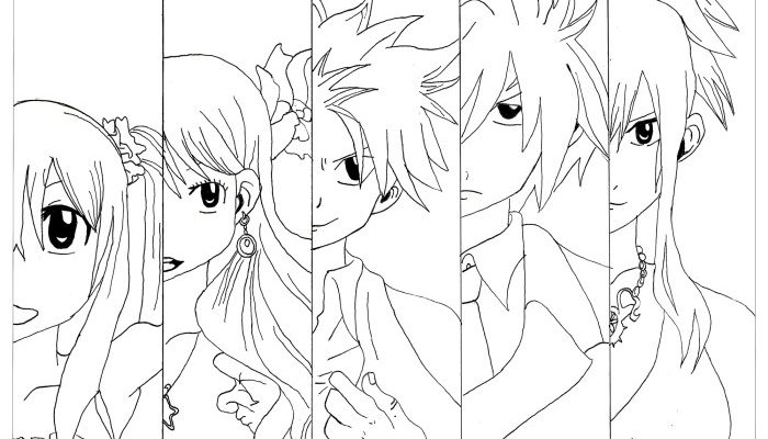 Fairy Tail Anime Coloring Page A Colorful Exploration