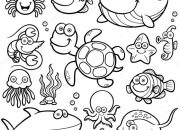 Coloring Sheet Sea Animals Dive In!