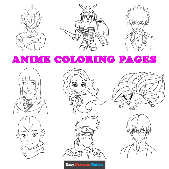 Anime coloring book printable