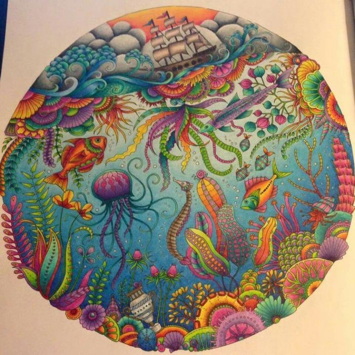 Lost ocean coloring book