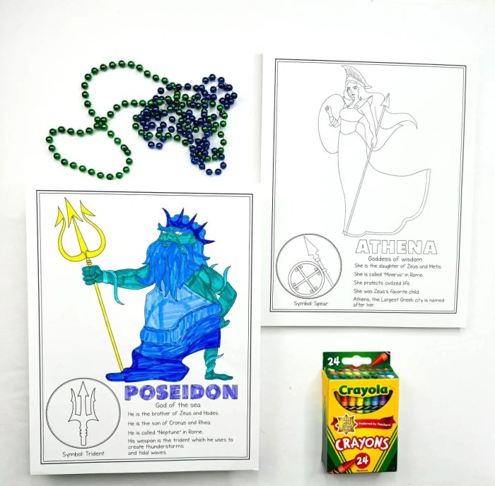 Animated poseidon greek god coloring pages