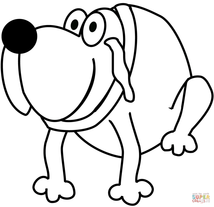 Coloring book sad dog fununy