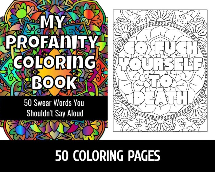 Swear words coloring book