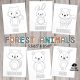 Free printable forest animals coloring pages