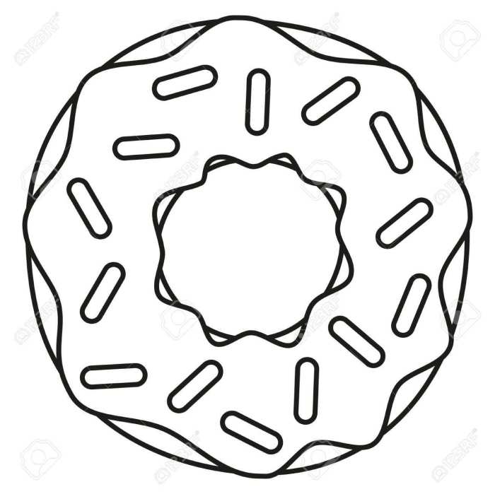 Animated doughnut coloring page