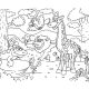 Cute forest animals coloring pages