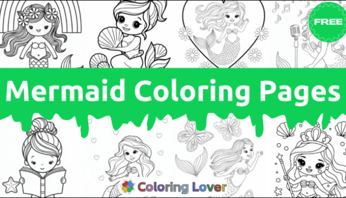 Animated Mermaid Coloring Pages Dive into Creativity