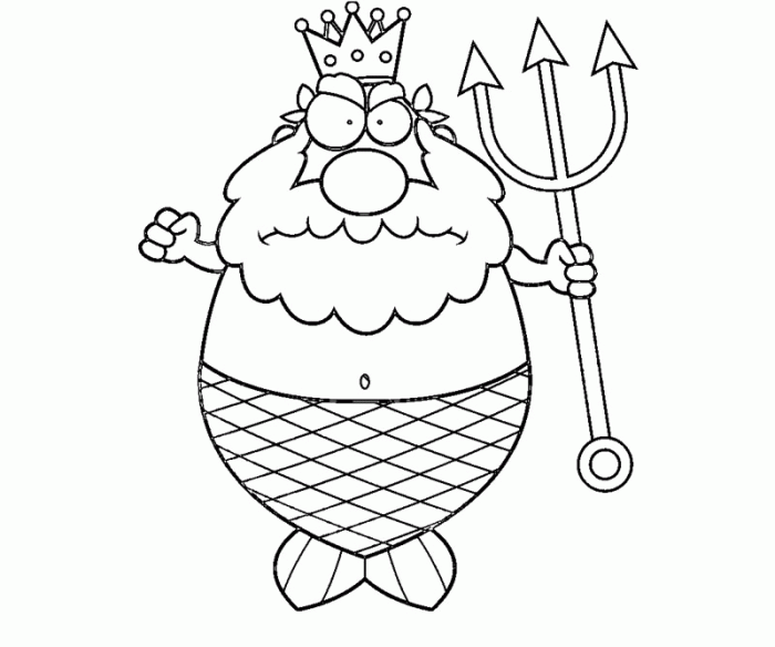 Animated poseidon greek god coloring pages